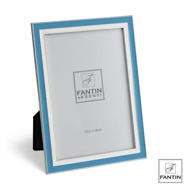 Fantin Argenti porta foto doppia fascia azzurro