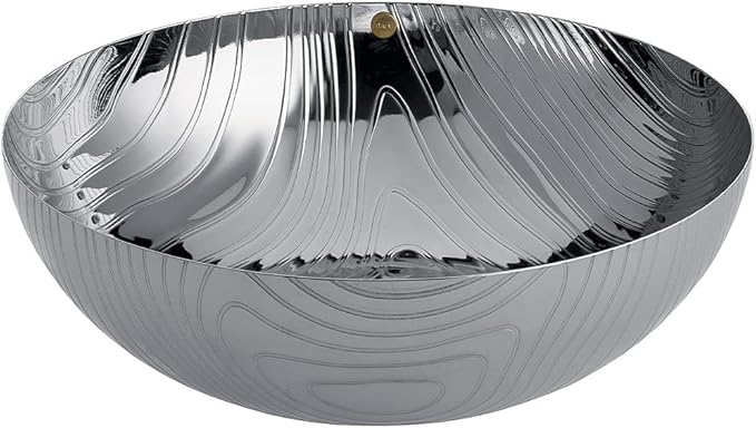 Alessi "Veneer", coppa da cucina multifunzione di design, in acciaio inossidabile 18/10 con decoro in rilievo