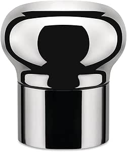 Alessi "Noè" tappo ermetico a espansione per bottiglie di vino e champagne, acciaio inox, lucido