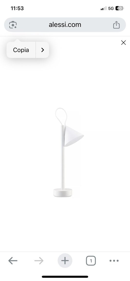 Alessi “Tsumiki”
lampada portatile bianca