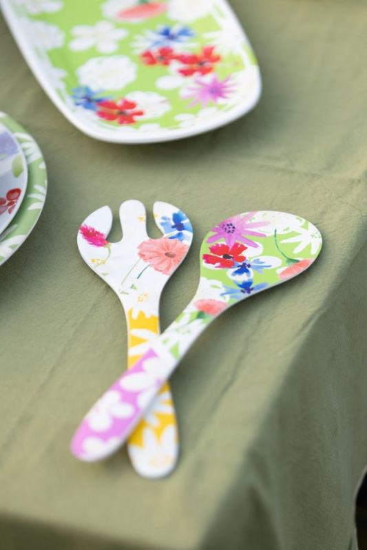 Evviva Floral SET 2 POSATE INSALATA 28 X 7,8 CM