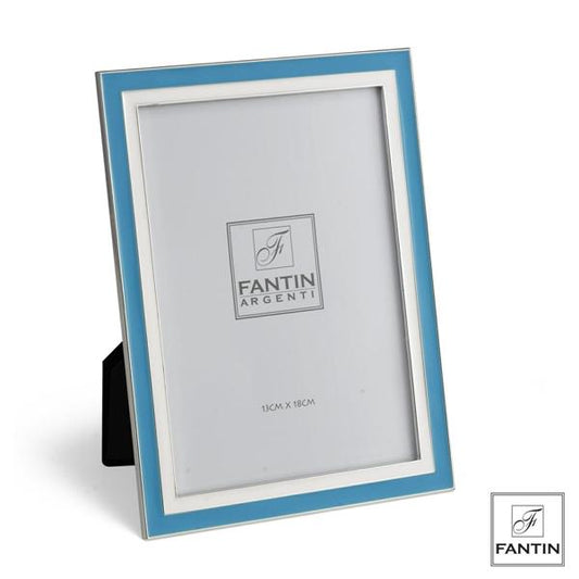Fantin Argenti porta foto doppia fascia azzurro