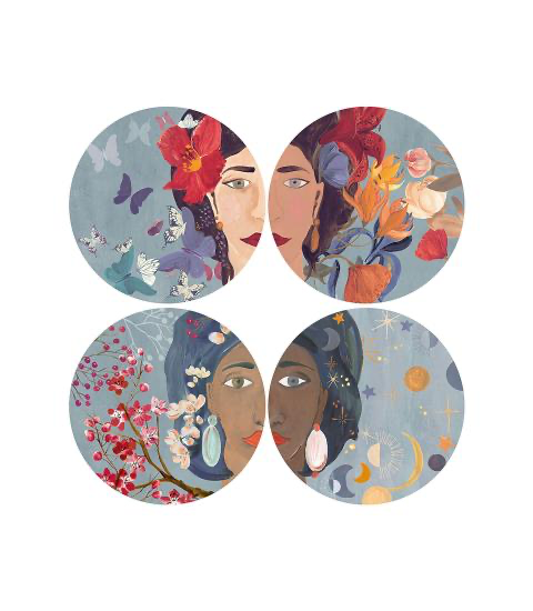 L’Oca Nera Piatti Decorativi Da Parete Tangeri - Set 4 pz