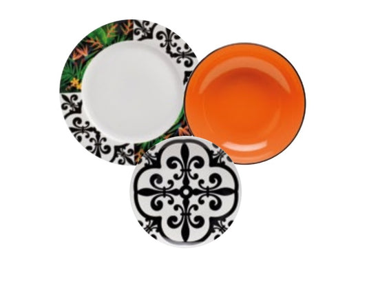 Evviva "Jungle" servizio tavola 18 pezzi in porcellana