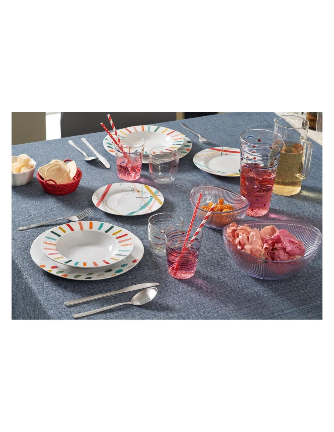 Galbiati "Arlecchino" servizio tavola 18 pezzi in porcellana