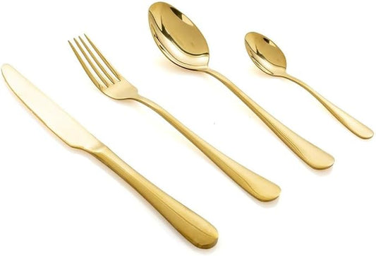 Evviva Oro Lucido set 24 posate in acciaio inox